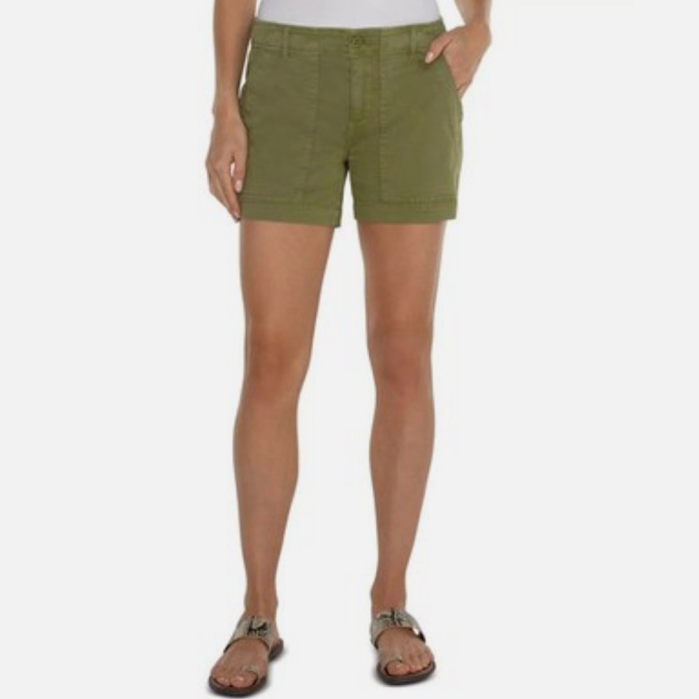 Liverpool Women's Green Cargo Shorts